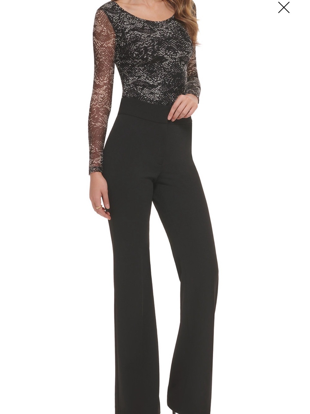NWT DKNY Black High-Rise Wide-Leg Pants